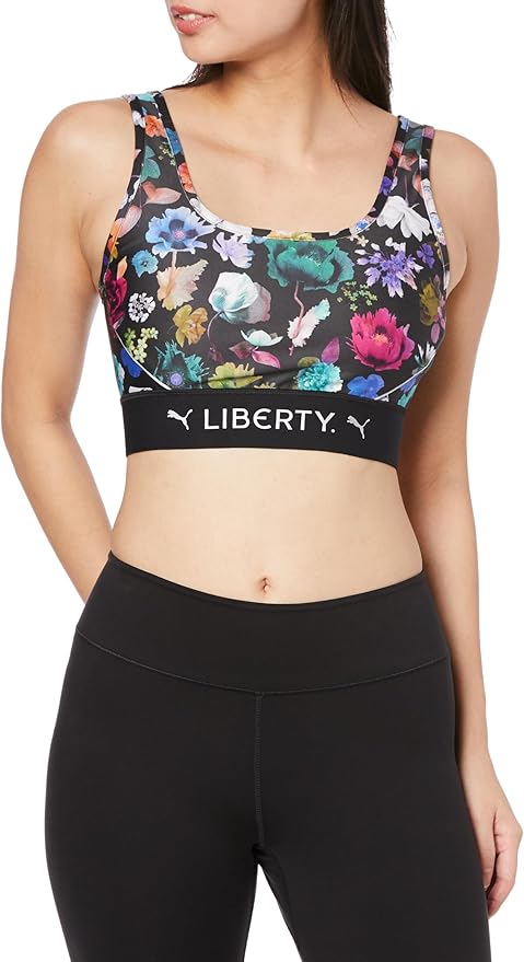 Puma Lds Crew Bra Top X Liberty Multi Black